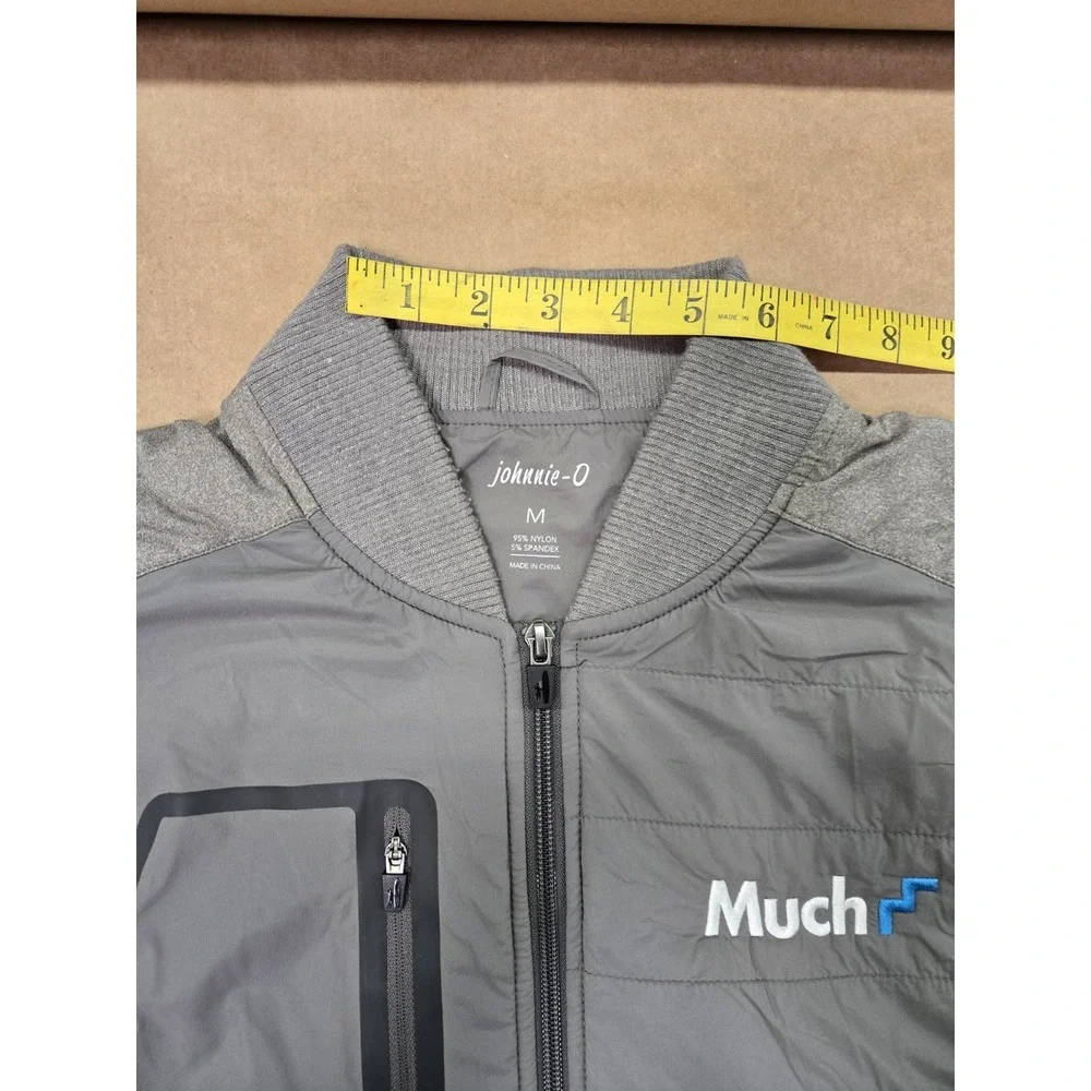 Johnnie O‎ Men's Duffy Puffy Vest Size M Meteor Gray MUCH Logo